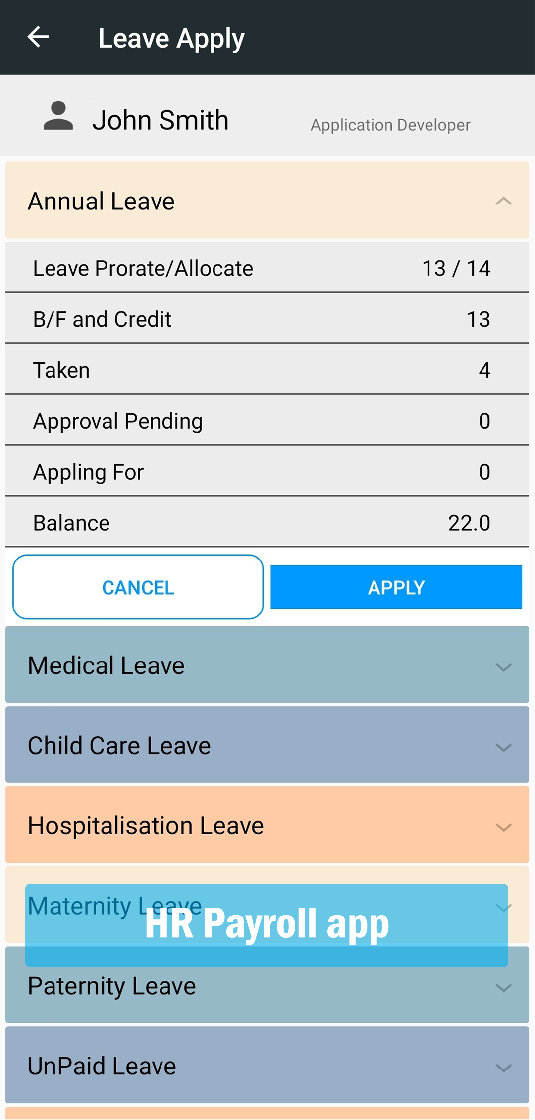 hr software developed by android app developer